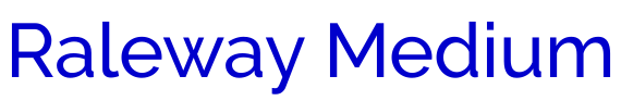 Raleway Medium шрифт